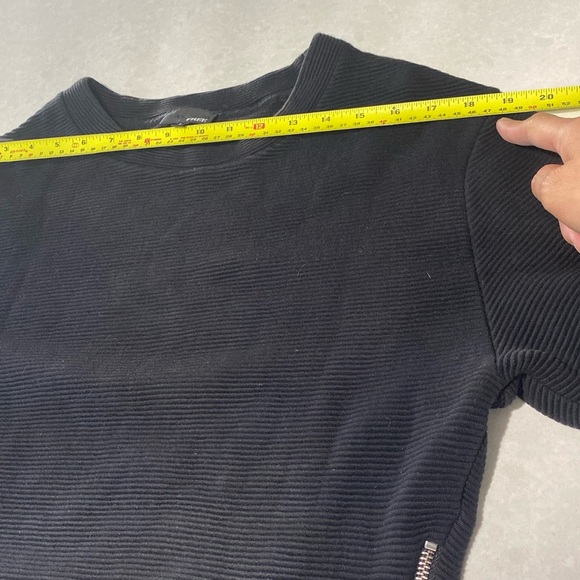 Aritzia Wilfred free Suzanna ribbed zipper side Sweater100% cotton black⭐️⭐️⭐️⭐️ - Picture 12 of 16